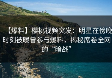 【爆料】樱桃视频突发：明星在傍晚时刻被曝曾参与爆料，揭秘席卷全网的“暗战”