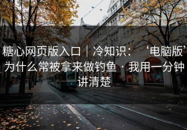 糖心网页版入口｜冷知识：‘电脑版’为什么常被拿来做钓鱼 · 我用一分钟讲清楚