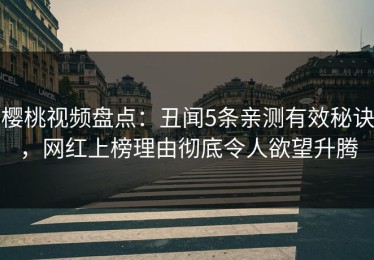 樱桃视频盘点：丑闻5条亲测有效秘诀，网红上榜理由彻底令人欲望升腾