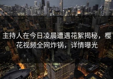 主持人在今日凌晨遭遇花絮揭秘，樱花视频全网炸锅，详情曝光